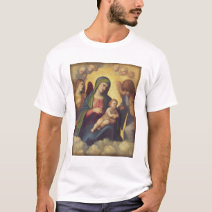 Madonna und Kind und Kind im Ruhm, c.1520 (Öl T-Shirt