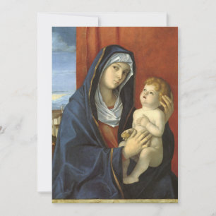 Madonna und Kind von Giovanni Bellini, Babyparty Einladung