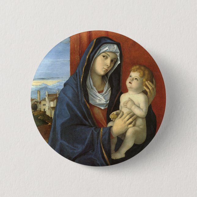 Madonna und Kind von Giovanni Bellini Button (Vorderseite)
