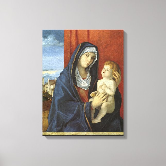 Madonna und Kind von Giovanni Bellini Leinwanddruck (Vorderseite)