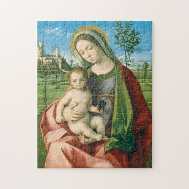 Madonna und Kind von Giovanni Bellini Religiös Puzzle (Vertikal)