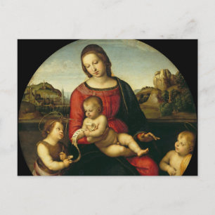 Madonna und Kind von Raphael Postkarte