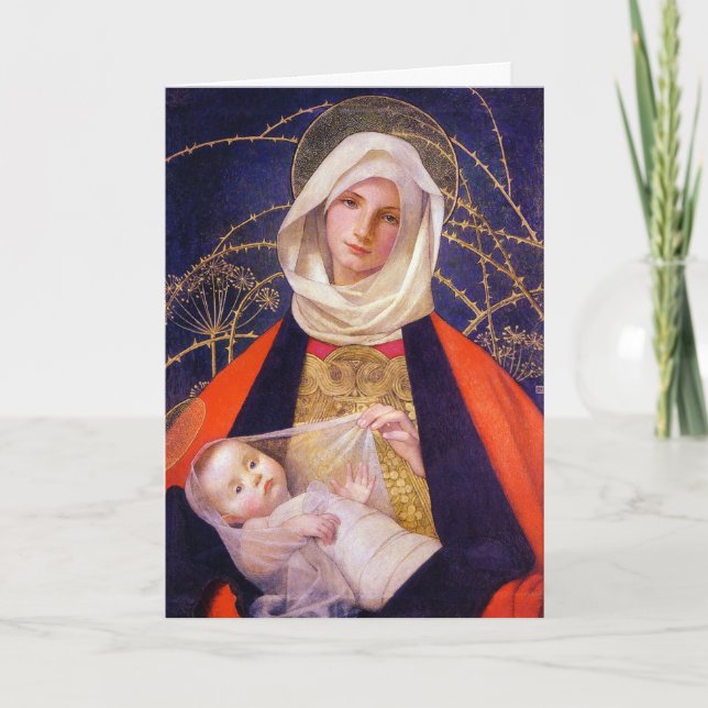 Madonna und Kind Weihnachten Gruß (Vorderseite)
