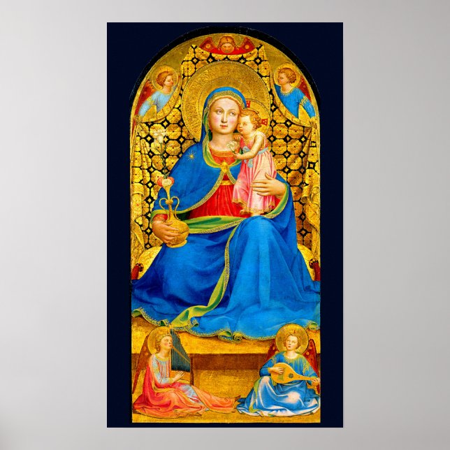 Madonna und Kind Weihnachten Poster (Vorne)