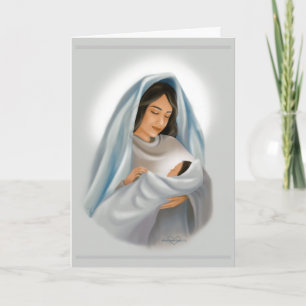 Madonna und Kind Weihnachten/Weihnachtskarte Karte