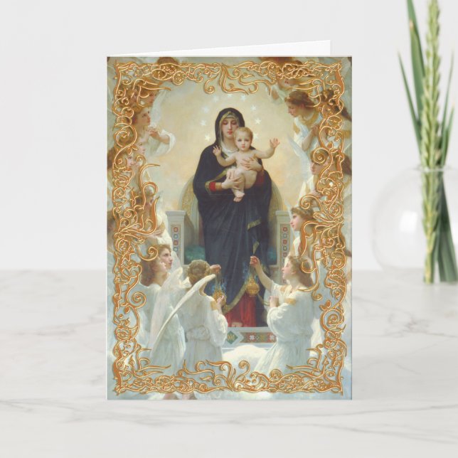 Madonna und Kind Weihnachtskarte Karte (Vorderseite)