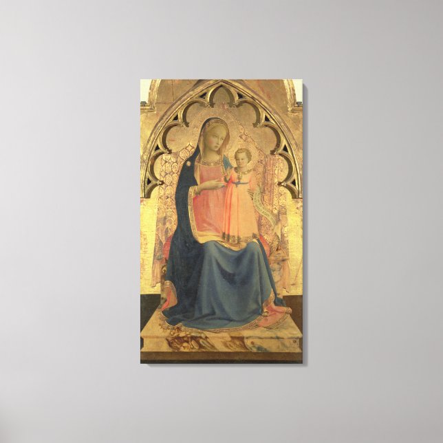 Madonna und Kind, zentrale Tafel eines Triptychons Leinwanddruck (Vorderseite)