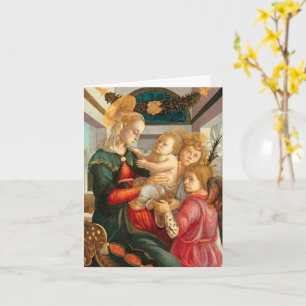 Madonna und Kind Zwei Engel Botticelli Weihnachten Karte