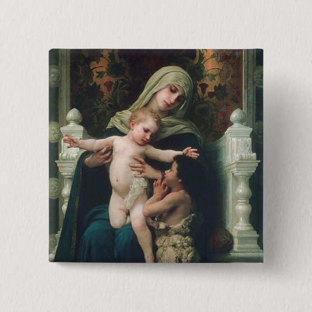 Madonna und Kinderknopf Button (Vorderseite)