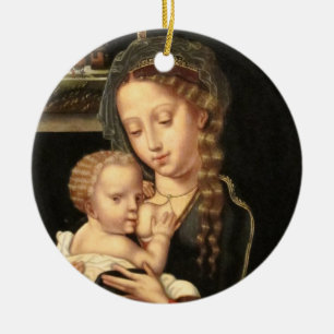 Madonna und Kinderkrankenpflege Keramikornament