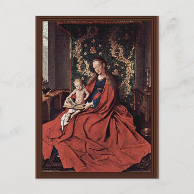 Madonna und Kinderlesung von Eyck Jan Van (Best Qu Postkarte (Vorderseite)
