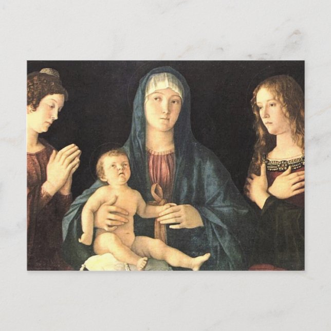 Madonna und zwei Heilige Postkarte (Vorderseite)