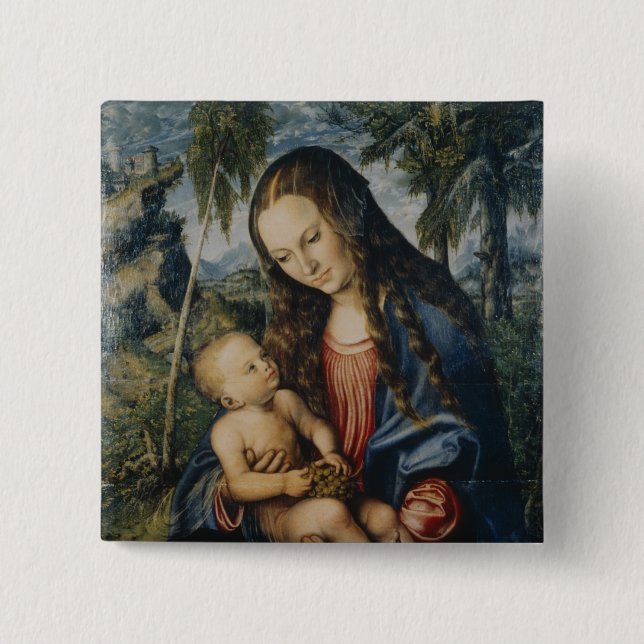 Madonna unter dem Tannenbaum, c.1510 Button (Vorderseite)