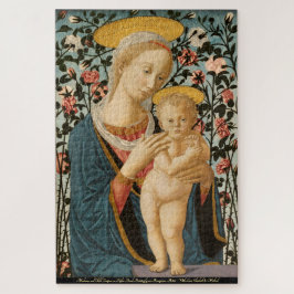 Madonna Virgin Mary Child Jesus Vintage Painting Puzzle