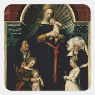 Madonna vom Burgermeister Meyer Quadratischer Aufkleber