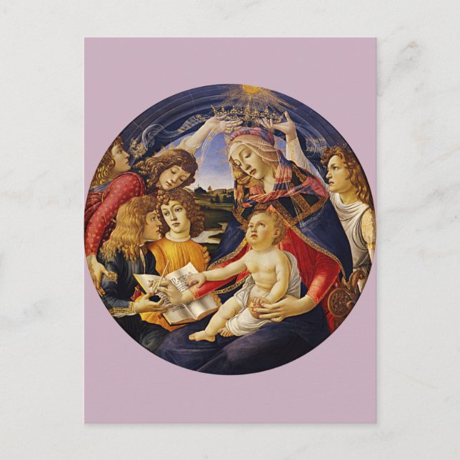 Madonna von Botticelli Postkarte (Vorderseite)