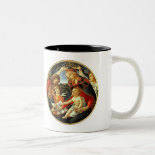 Madonna von Botticelli. Weihnachtsgeschenk-Tasse Zweifarbige Tasse
