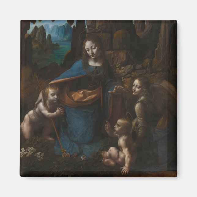 Madonna von den Steinen"Jungfrau Mary, baby Jesus, Magnet (Vorne)