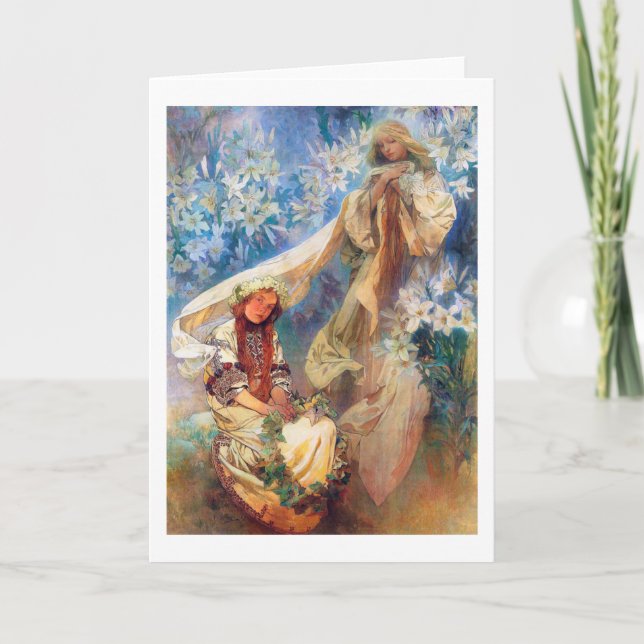 Madonna von der Lüge, Mucha Karte (Vorderseite)