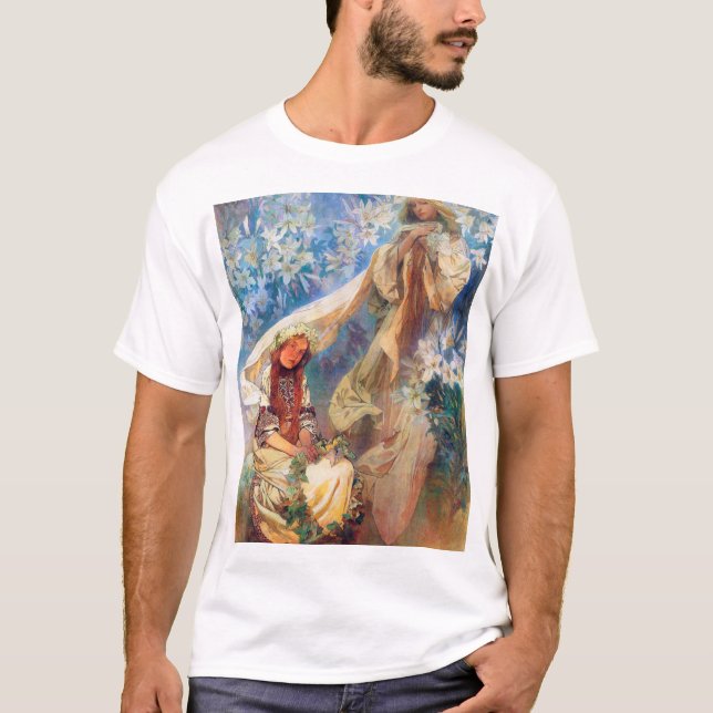 Madonna von der Lüge, Mucha T-Shirt (Vorderseite)
