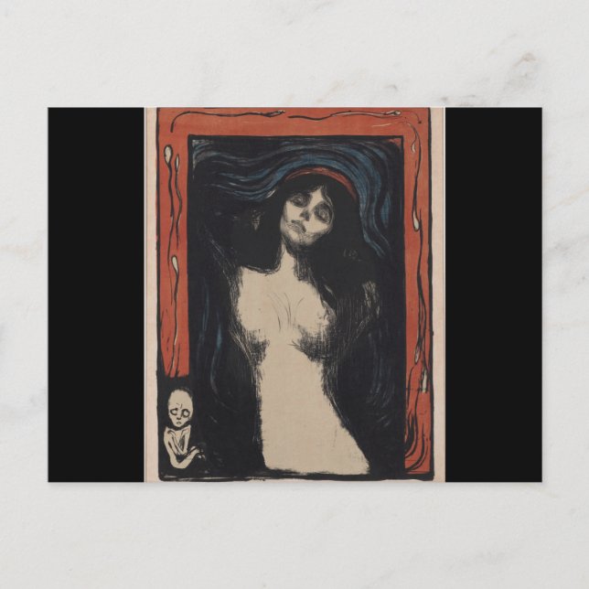 Madonna von Edvard Munch, symbolischer Maler Postkarte (Vorderseite)