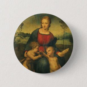 Madonna von Goldfinch von Raphael Sanzio Button
