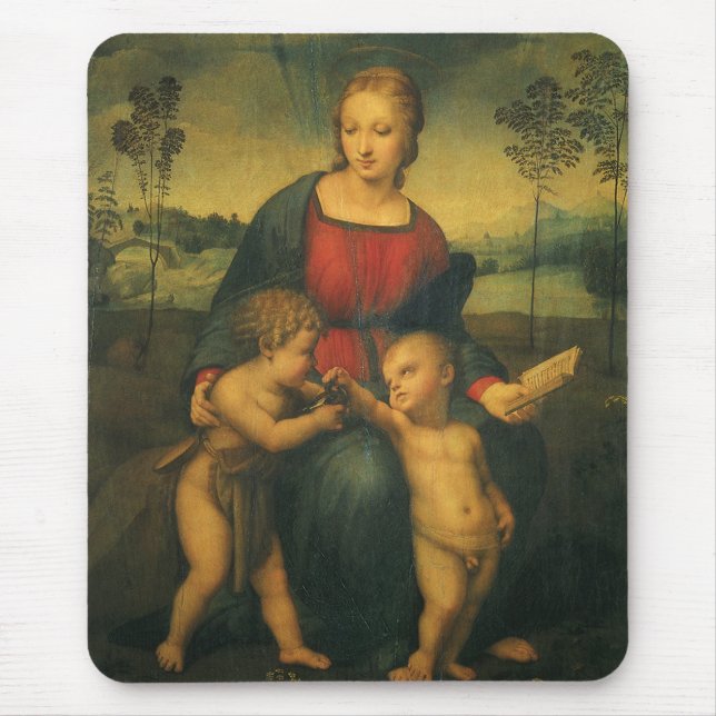 Madonna von Goldfinch von Raphael Sanzio Mousepad (Vorne)