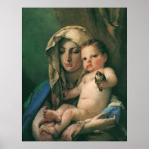 Madonna von Goldfinch von Tiepolo, Vintage Kunst
