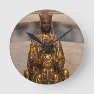 Madonna von Montserrat schwarzes Madonna Spanien Runde Wanduhr