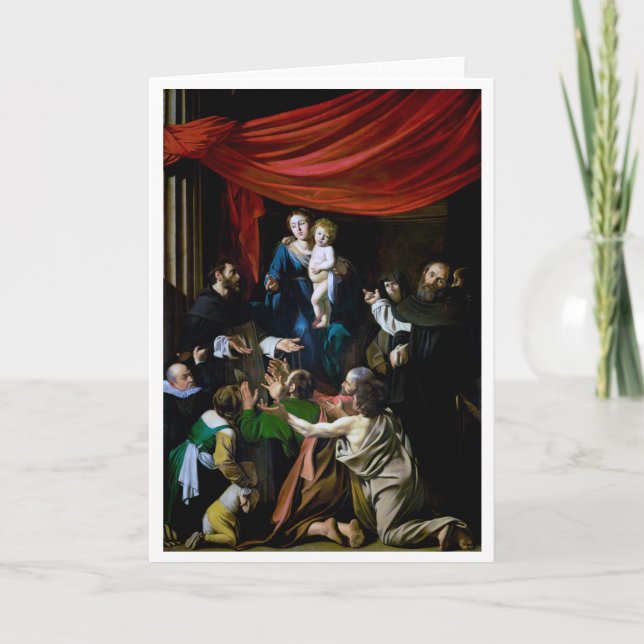 Madonna von Rosary, Caravaggio Karte (Vorderseite)