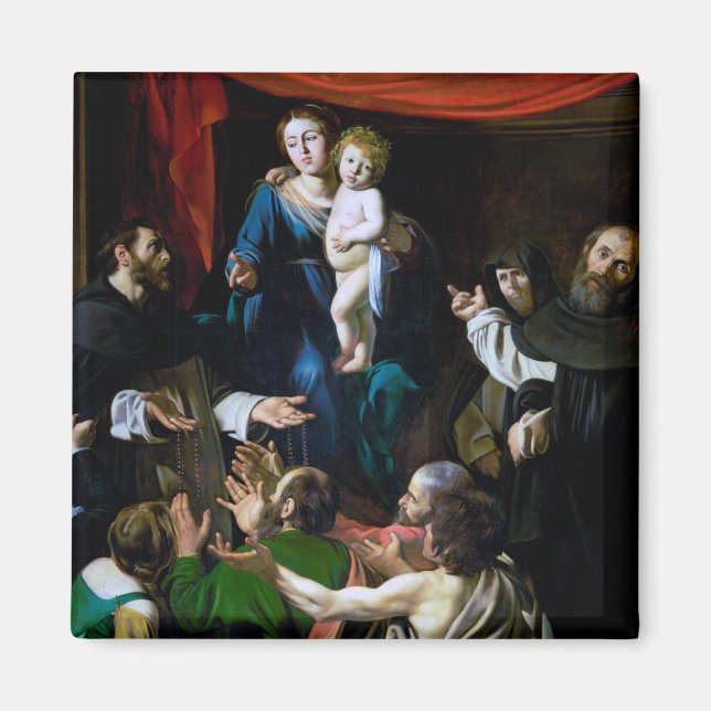 Madonna von Rosary, Caravaggio Magnet (Vorne)