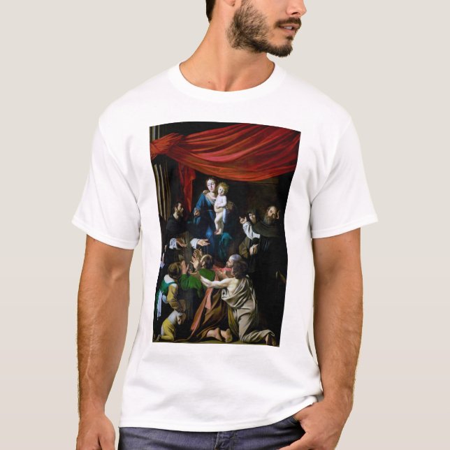 Madonna von Rosary, Caravaggio T-Shirt (Vorderseite)