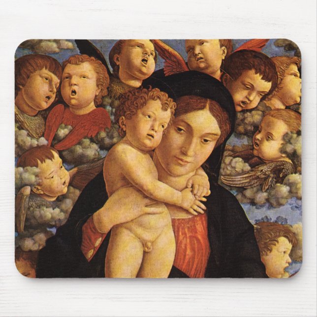 Madonna von Tscherubim von Andrea Mantegna Mousepad (Vorne)