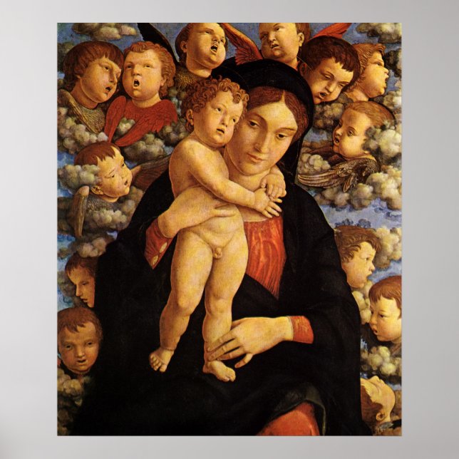 Madonna von Tscherubim von Andrea Mantegna Poster (Vorne)