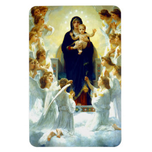 Madonna von W. Bouguereau. Fine Art Christmas Gesc Magnet