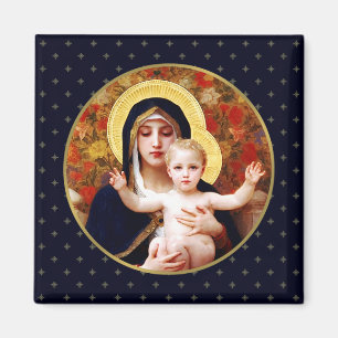 Madonna von W. Bouguereau. Weihnachtsmagnete Magnet