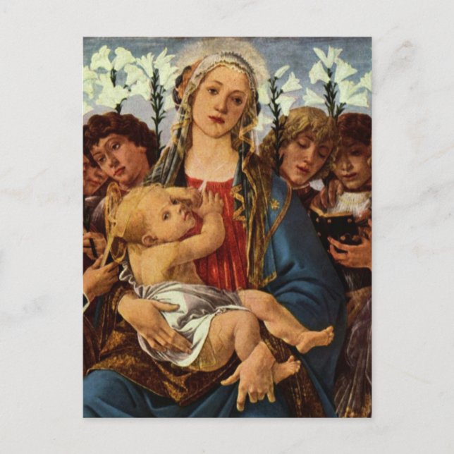 Madonna with eight angels singing postkarte (Vorderseite)