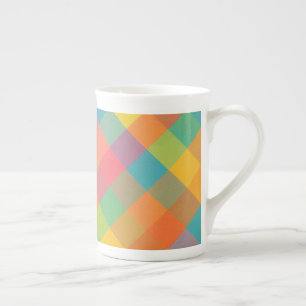 Madras Breeze - Diagonale Karierte Tasse