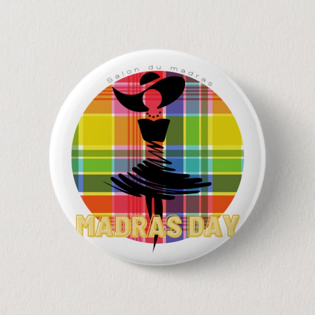 MADRAS DAY LOGO-KIEFER BUTTON (Vorderseite)
