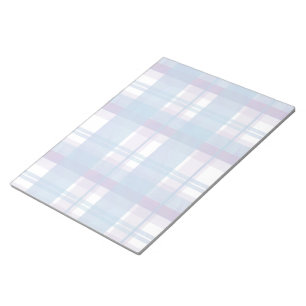 Madras Kariert Blau und Violett Notizblock