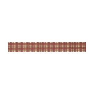 Madras Kariert Fall Red Einladungsbanderole