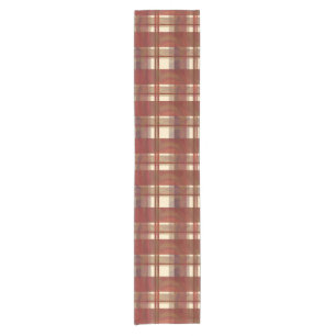 Madras Kariert Fall Red Kurzer Tischläufer