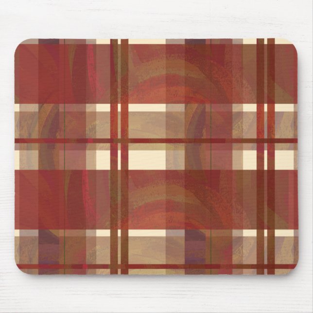 Madras Kariert Fall Red Mousepad (Vorne)