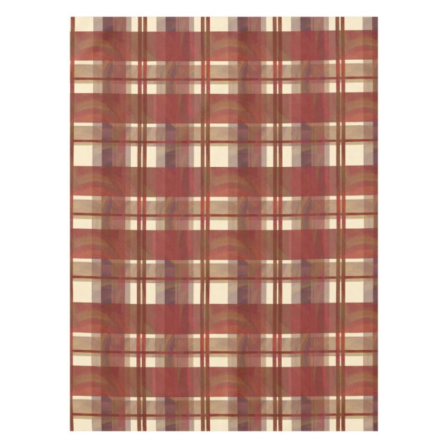 Madras Kariert Fall Red Tischdecke (Vorderseite)