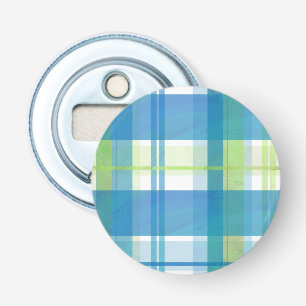 Madras Kariert Green und Blue Flaschenöffner