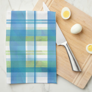 Madras Kariert Green und Blue Küchentuch