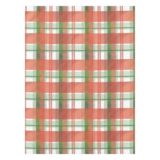 Madras Karierte Weihnachten Tischdecke (Vorderseite)