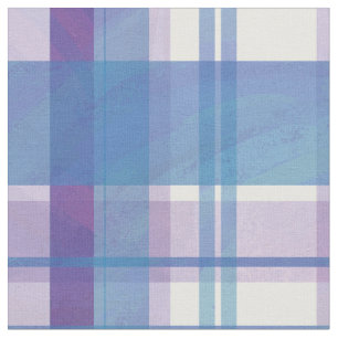 Madras-kariertes Blaues und lila Stoff