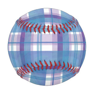 Madras-Karo Blau und Violett Baseball