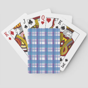 Madras-Karo Blau und Violett Spielkarten